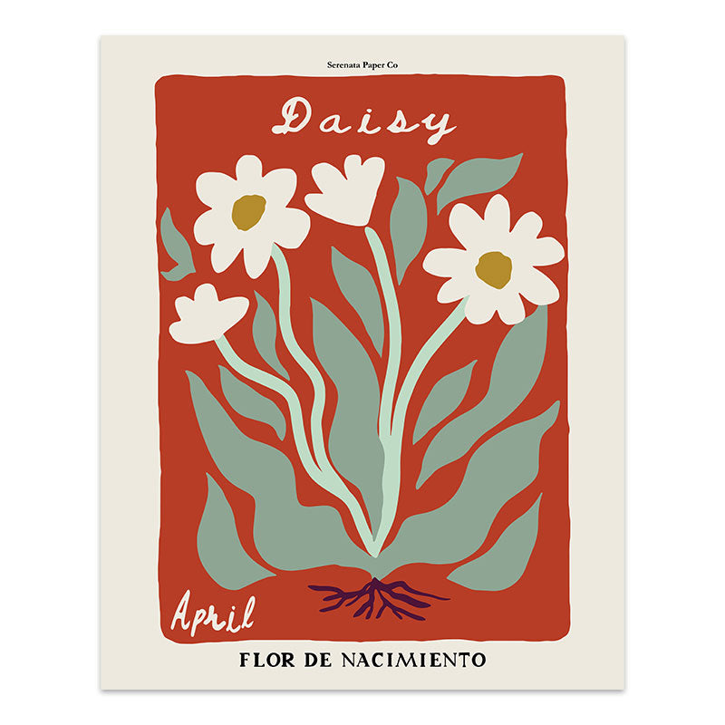 April Birth Flower Art Print