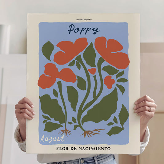 August Birth Flower Art Print