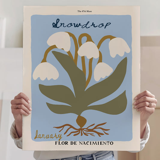 January Birth Flower Art Print