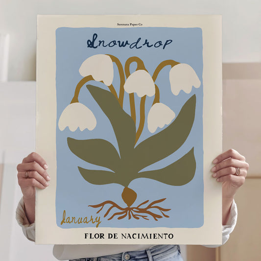 January Birth Flower Art Print