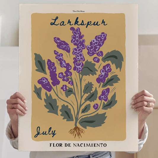 July Birth Flower Art Print