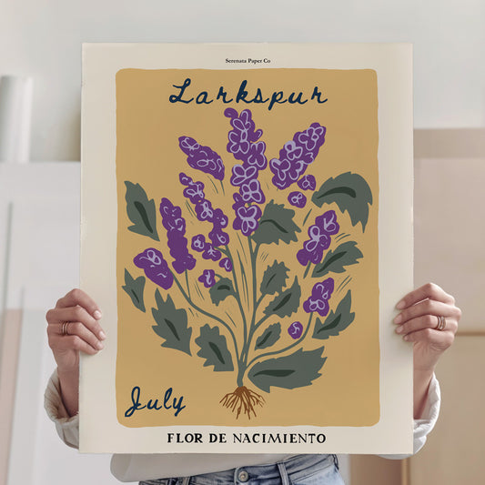 July Birth Flower Art Print