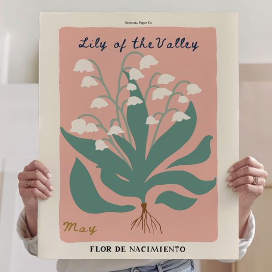 May Birth Flower Art Print