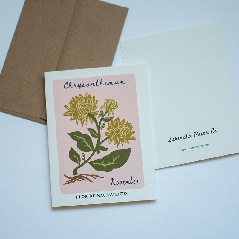 Set of 12 Birth Flower Greeting Cards. Size A2