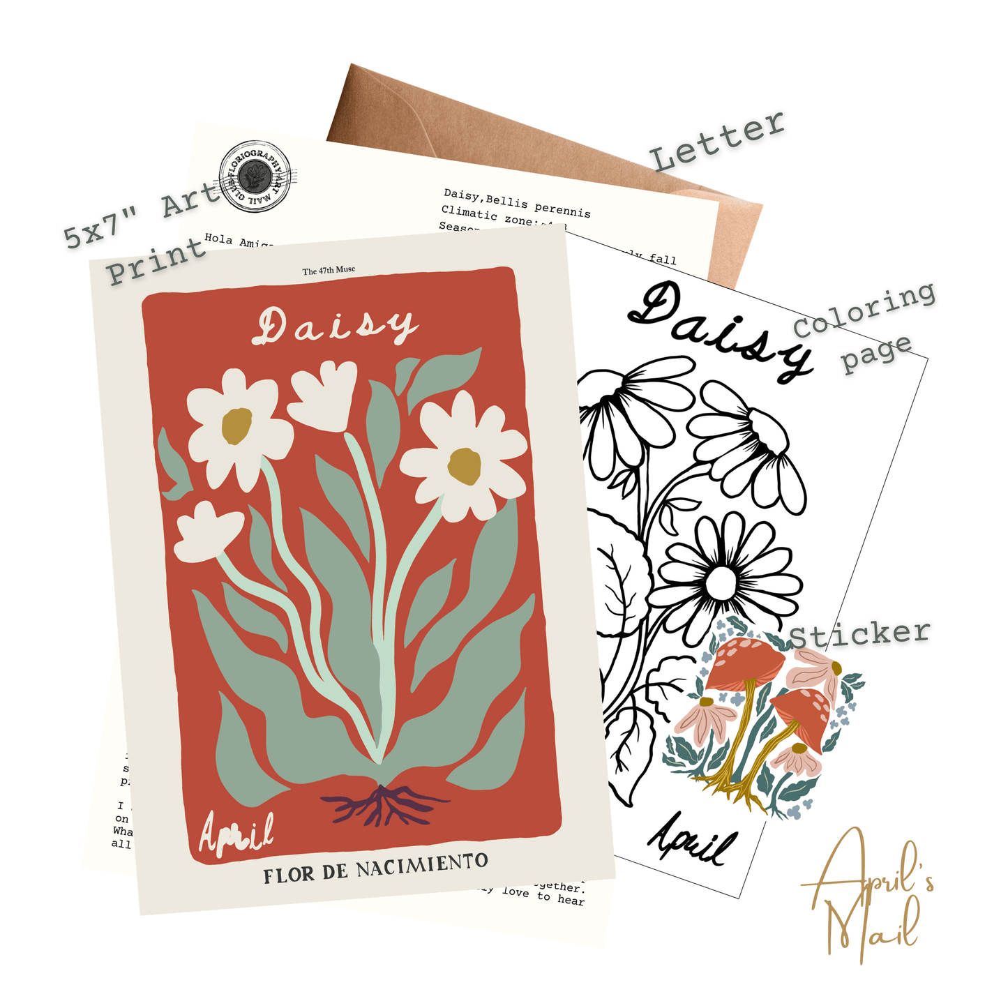 Floriography Art Print Snail Mail Club: Monthly Happy Mail Delivery