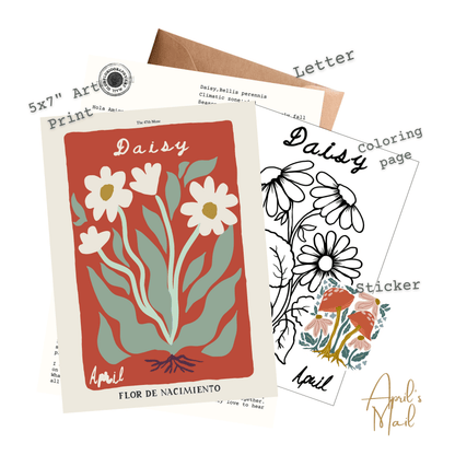 Floriography Art Print Snail Mail Club: Monthly Happy Mail Delivery