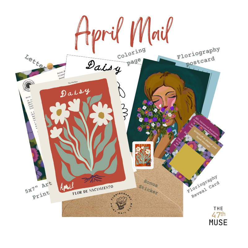 April Catch-up Edition of The Floriography Art Print Mail Club