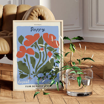 August Birth Flower Art Print