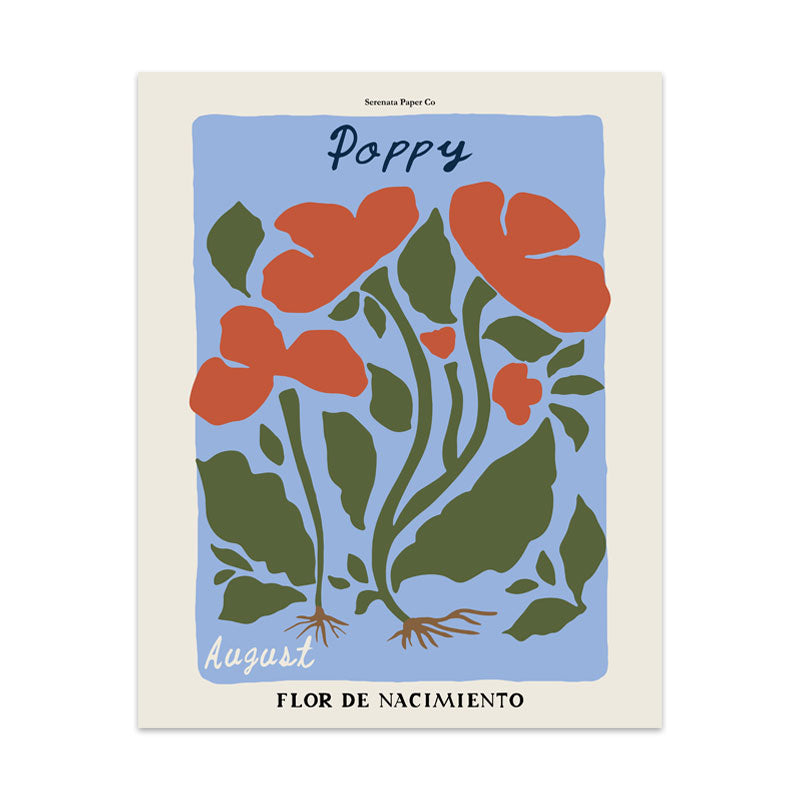 August Birth Flower Art Print