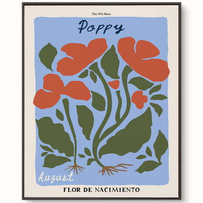 August Birth Flower Art Print