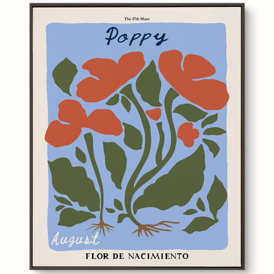 August Birth Flower Art Print