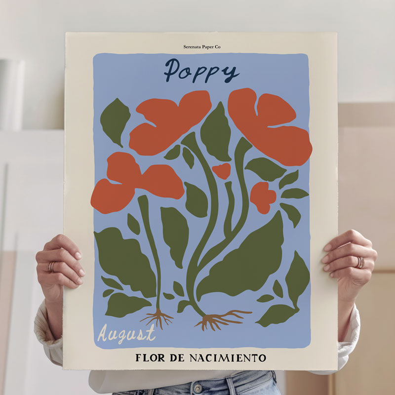 August Birth Flower Art Print