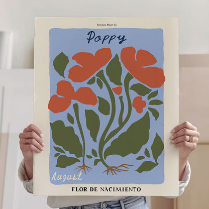 August Birth Flower Art Print