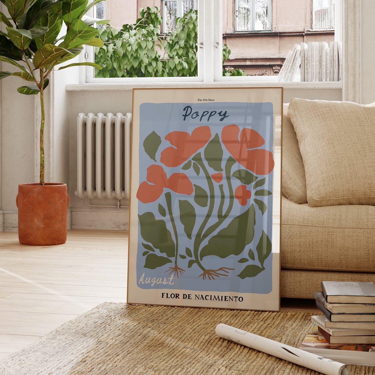 August Birth Flower Art Print
