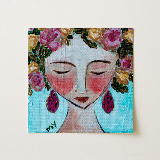 Blue | Botanical Fine Art Print 8"x8" | Part of The 100 Muses Project