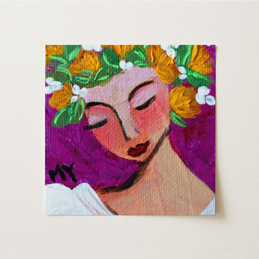 Daydream | Botanical Fine Art Print 8"x8" | Part of The 100 Muses Project