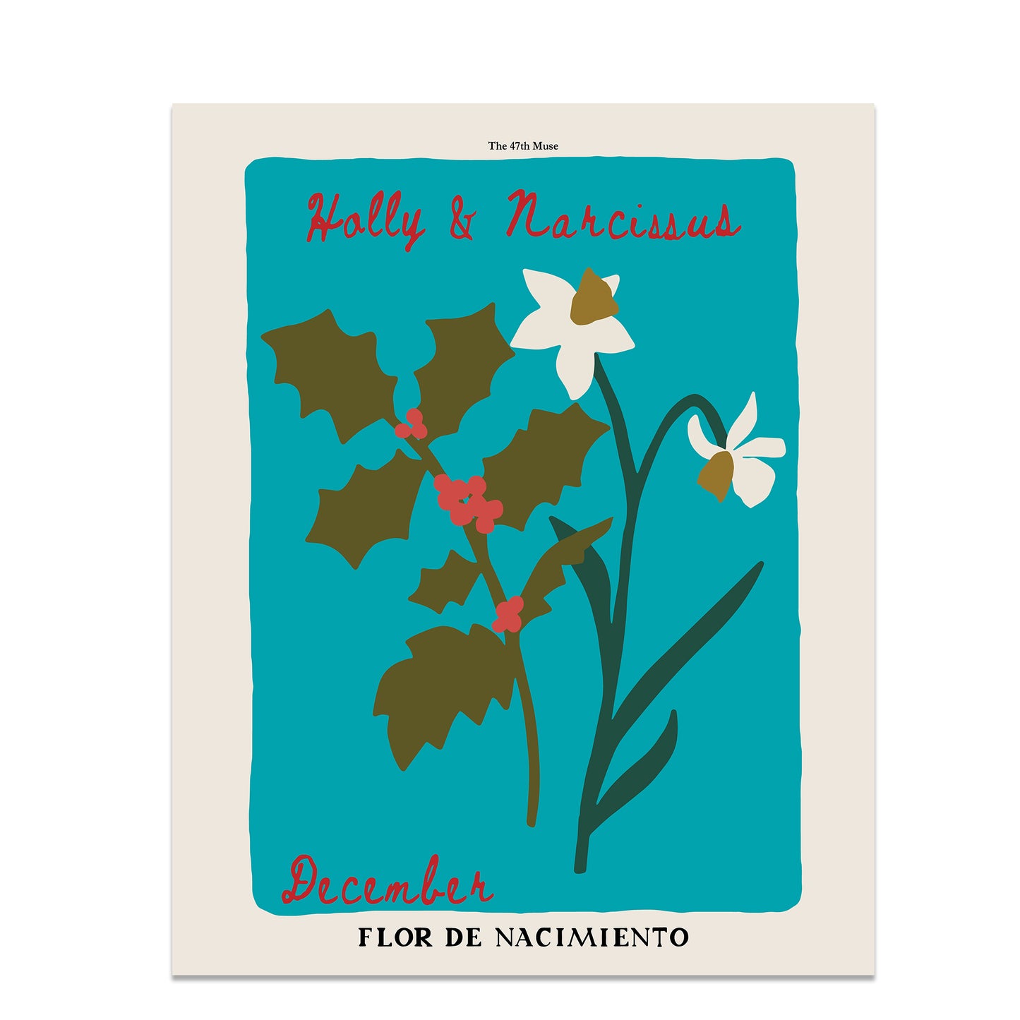 December Birth Flower Art Print