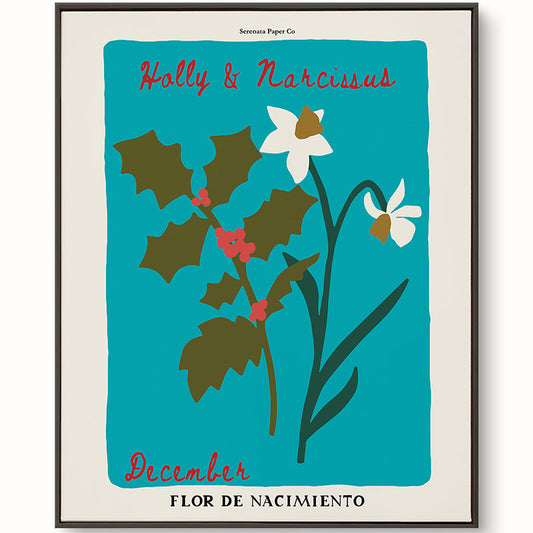 December Birth Flower Art Print