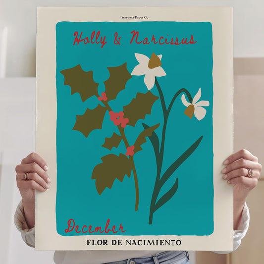 December Birth Flower Art Print