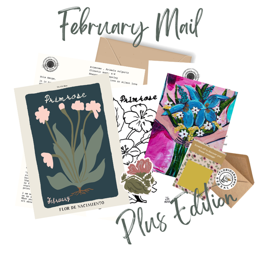 February PLUS Edition of The Floriography Art Print Mail Club