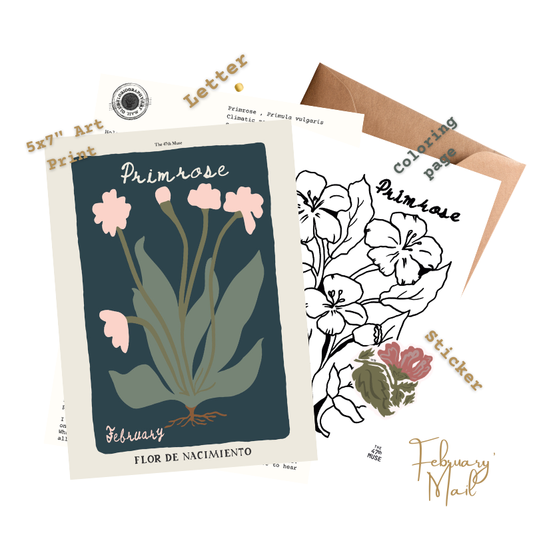 February Edition of The Floriography Art Print Mail Club