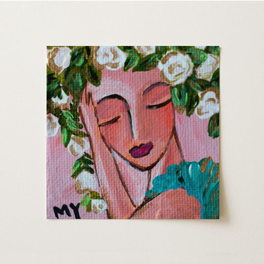 Florecita | Botanical Fine Art Print 8"x8" | Part of The 100 Muses Project