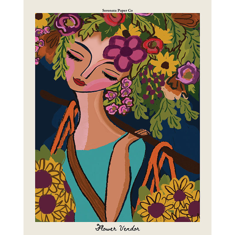 Flower Vendor Art Print