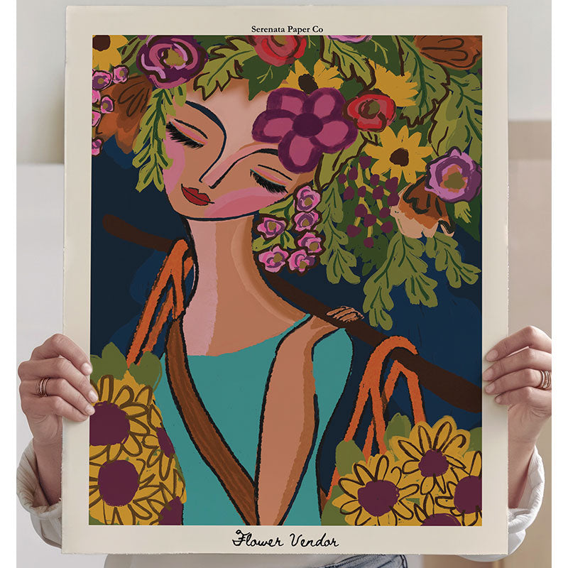 Flower Vendor Art Print