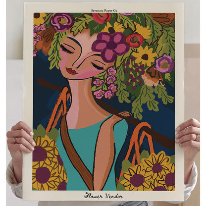 Flower Vendor Art Print