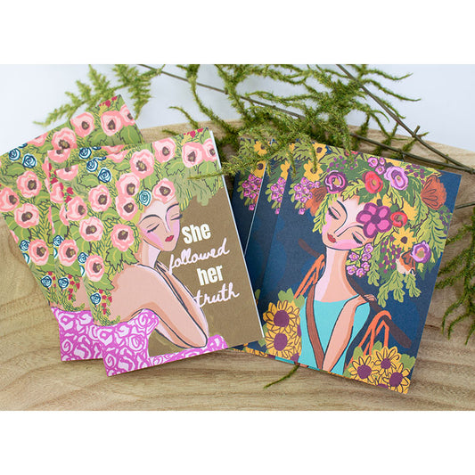 Artisan Floral Greeting Card Set of 6 (Size A2)