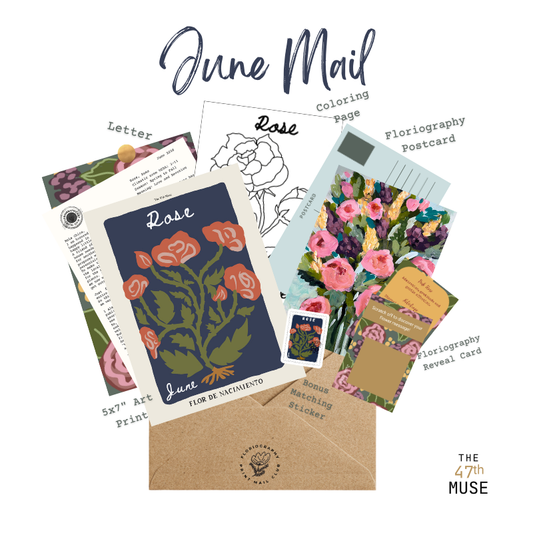 June Catch-up Edition of The Floriography Art Print Mail Club