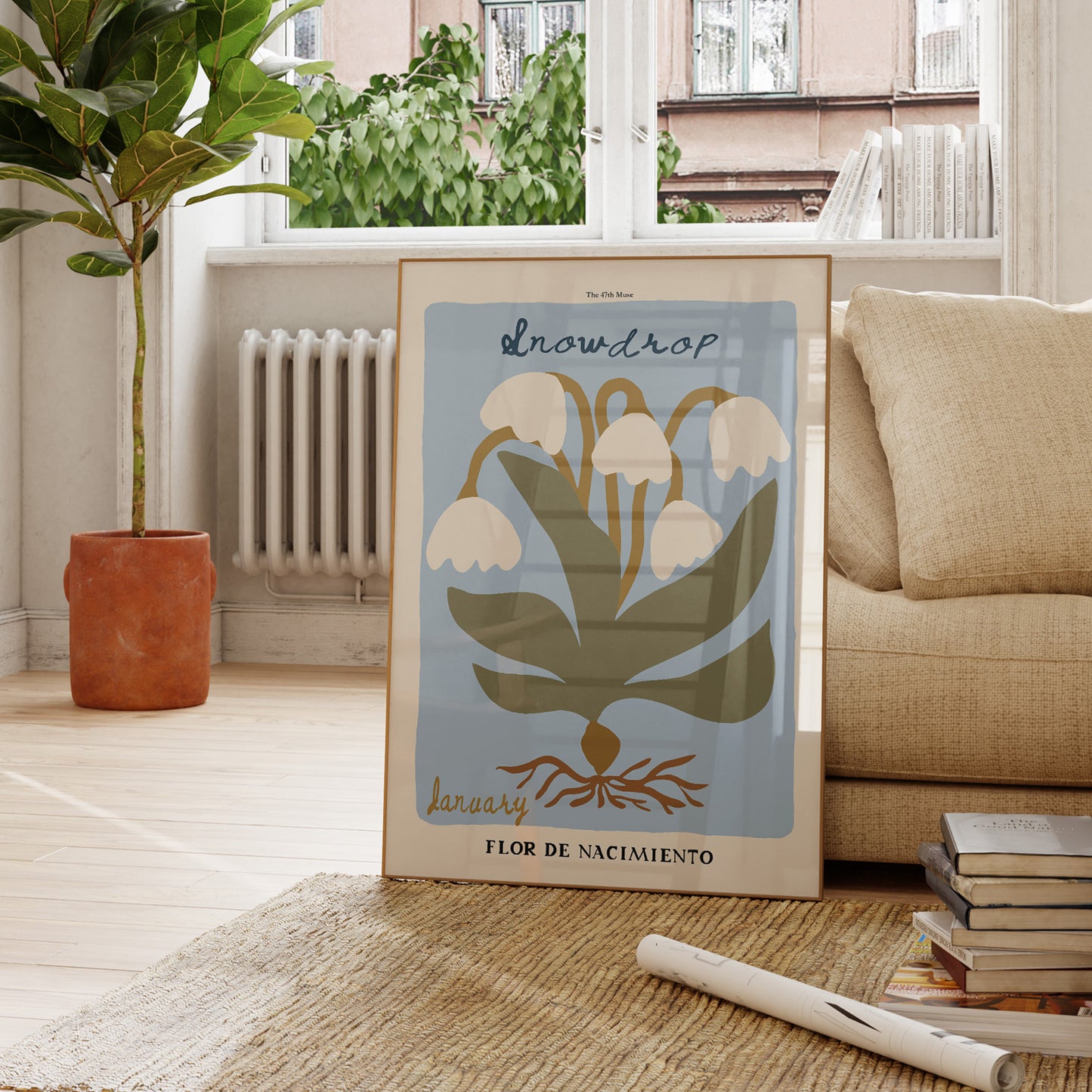 January Birth Flower Art Print