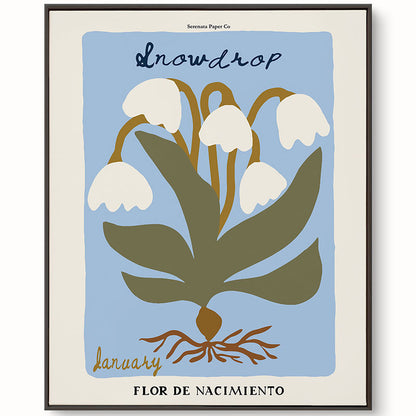 January Birth Flower Art Print