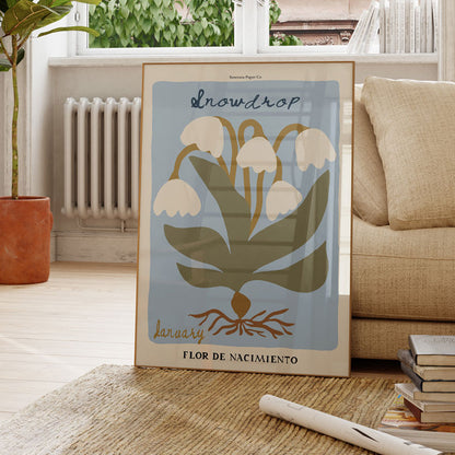 January Birth Flower Art Print