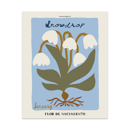 January Birth Flower Art Print