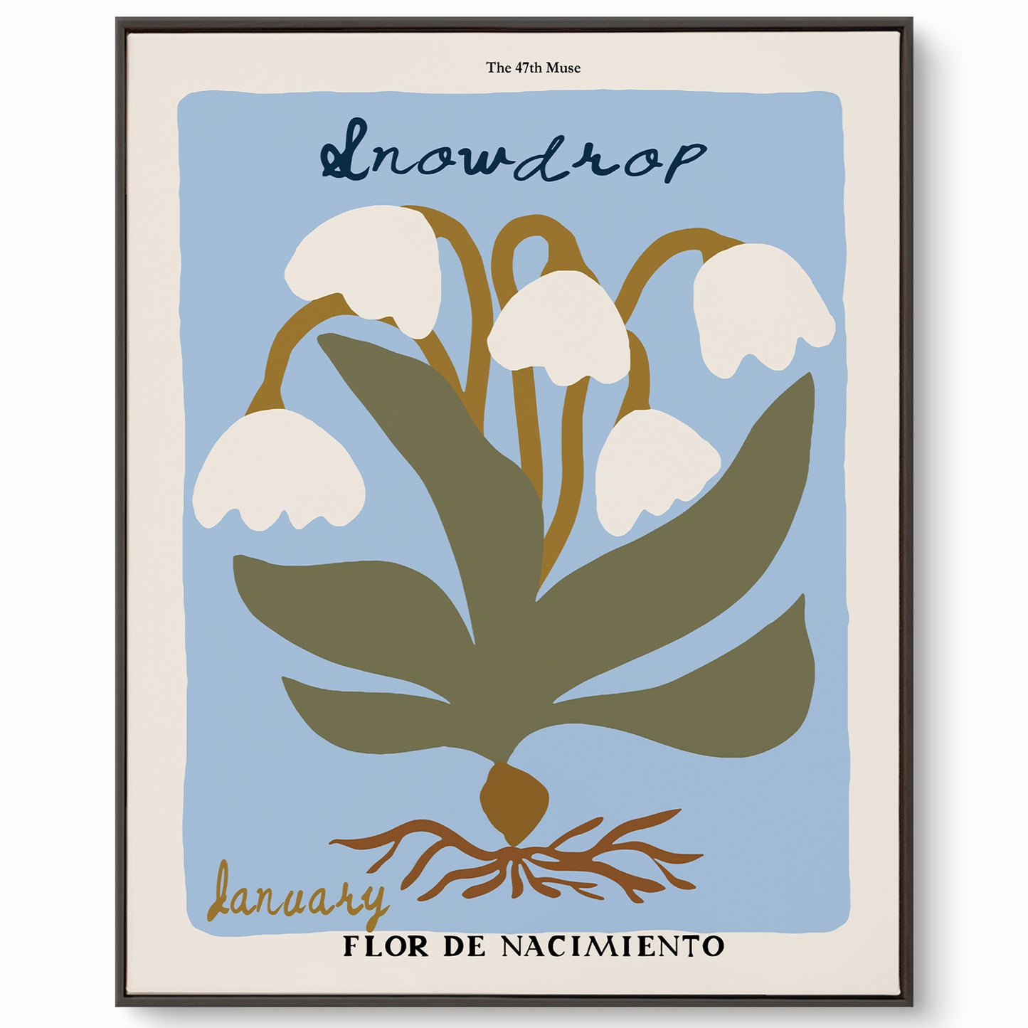 January Birth Flower Art Print