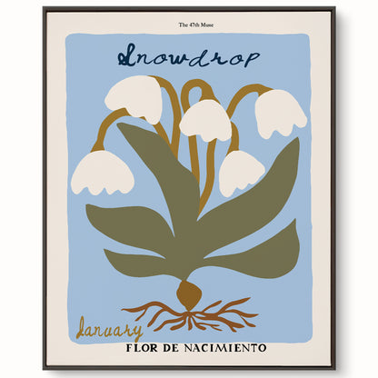 January Birth Flower Art Print