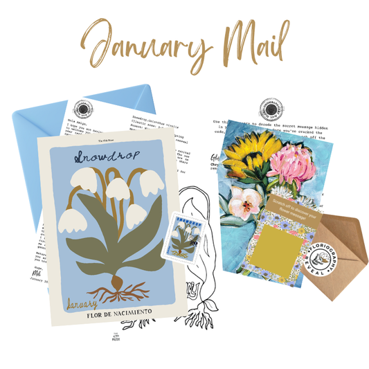 January Edition of The Floriography Art Mail Club