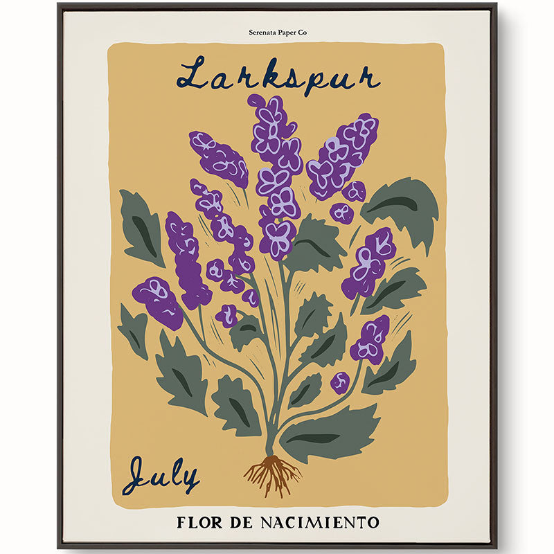 July Birth Flower Art Print