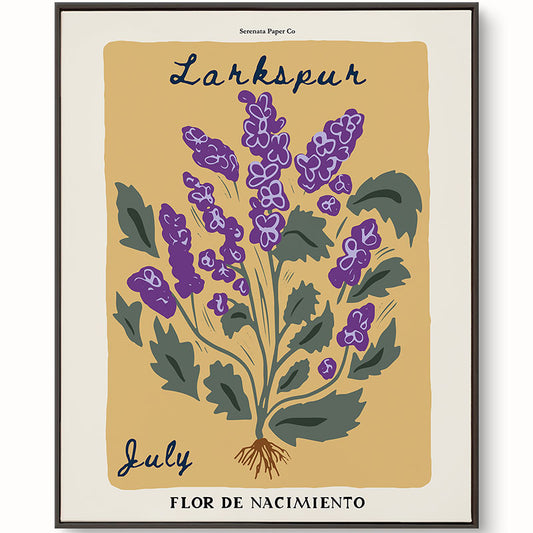 July Birth Flower Art Print