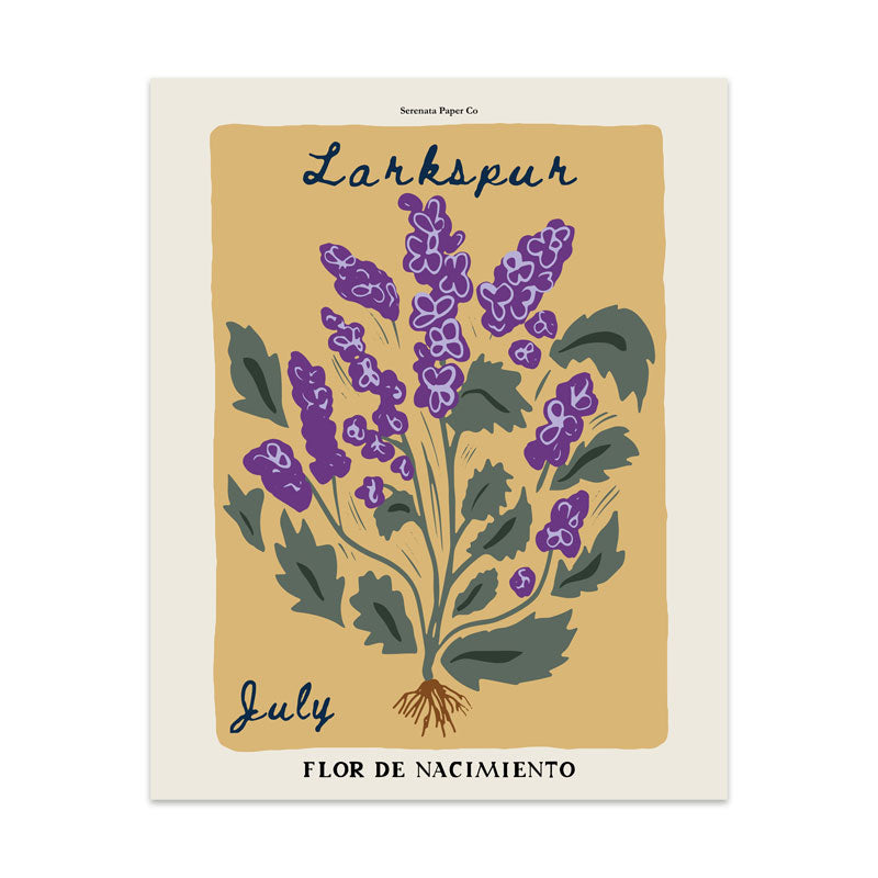 July Birth Flower Art Print