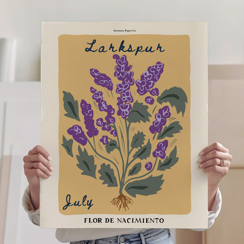 July Birth Flower Art Print