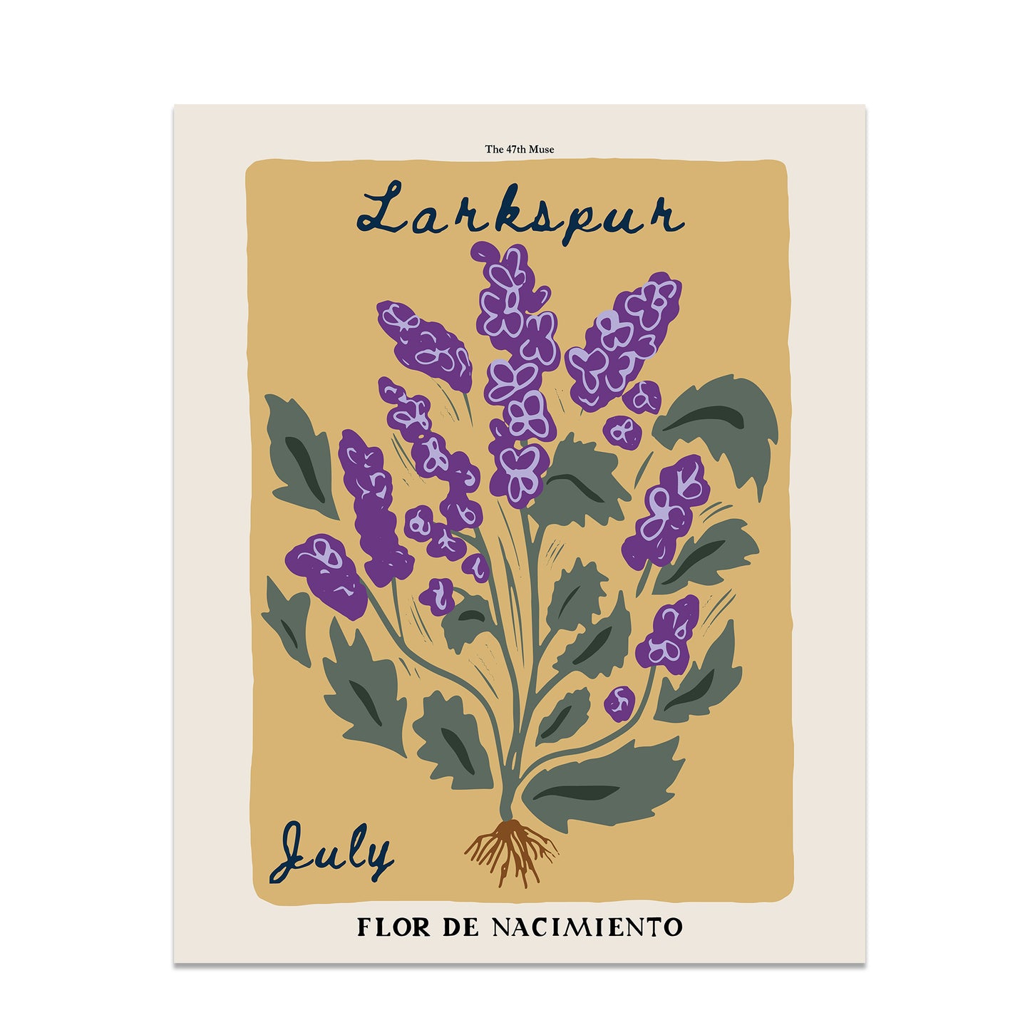 July Birth Flower Art Print