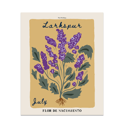 July Birth Flower Art Print
