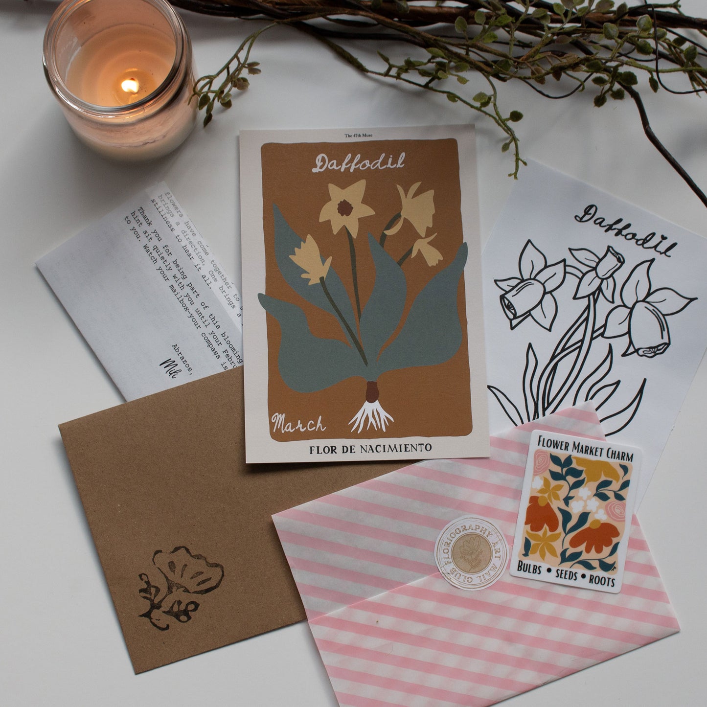 Floriography Art Print Snail Mail Club: Monthly Happy Mail Delivery