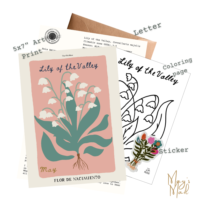 May Edition of The Floriography Art Print Mail Club