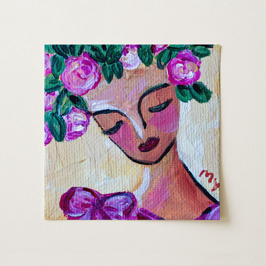 Rose Child | Botanical Fine Art Print 8"x8" | Part of The 100 Muses Project