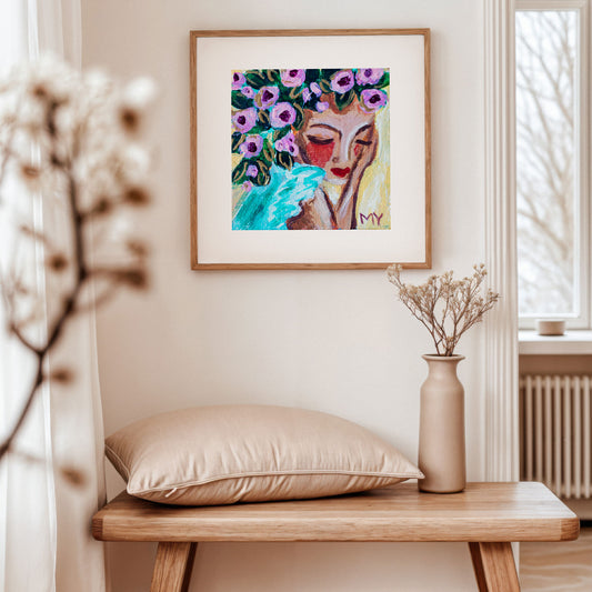 Rose | Botanical Fine Art Print 8"x8" | Part of The 100 Muses Project