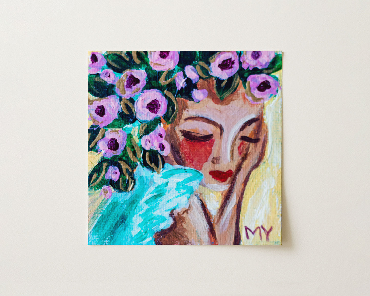 Rose | Botanical Fine Art Print 8"x8" | Part of The 100 Muses Project