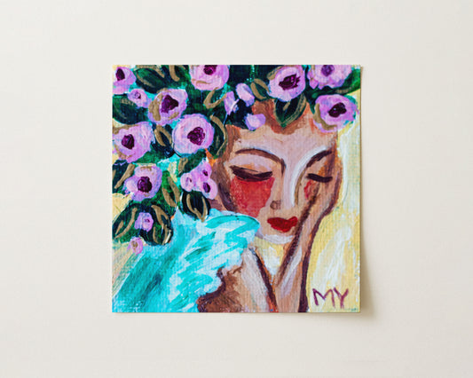 Rose | Botanical Fine Art Print 8"x8" | Part of The 100 Muses Project